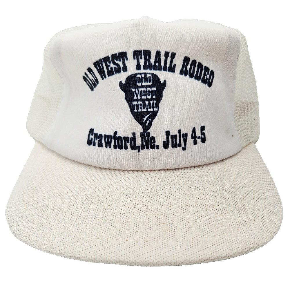 Vintage US Cap Rodeo Hat Adjustable Snapback Old West Trail Crawford NE USA